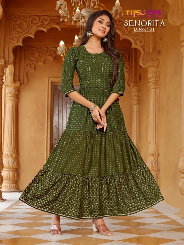 Tips And Tops Senorita Festive Wear Fancy Kurti Collection